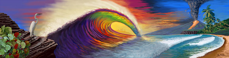 Surf Art : Rainbow Tube by Kem McNair