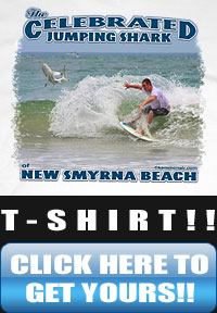 The Celebrated Jumping Shark of New Smyrna Beach T-Shirt!